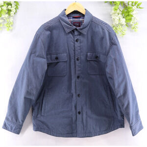 Untuckit Men's Ziata Flannel Lined Button Up Jacket/Overshirt Shacket Blue Sz XL